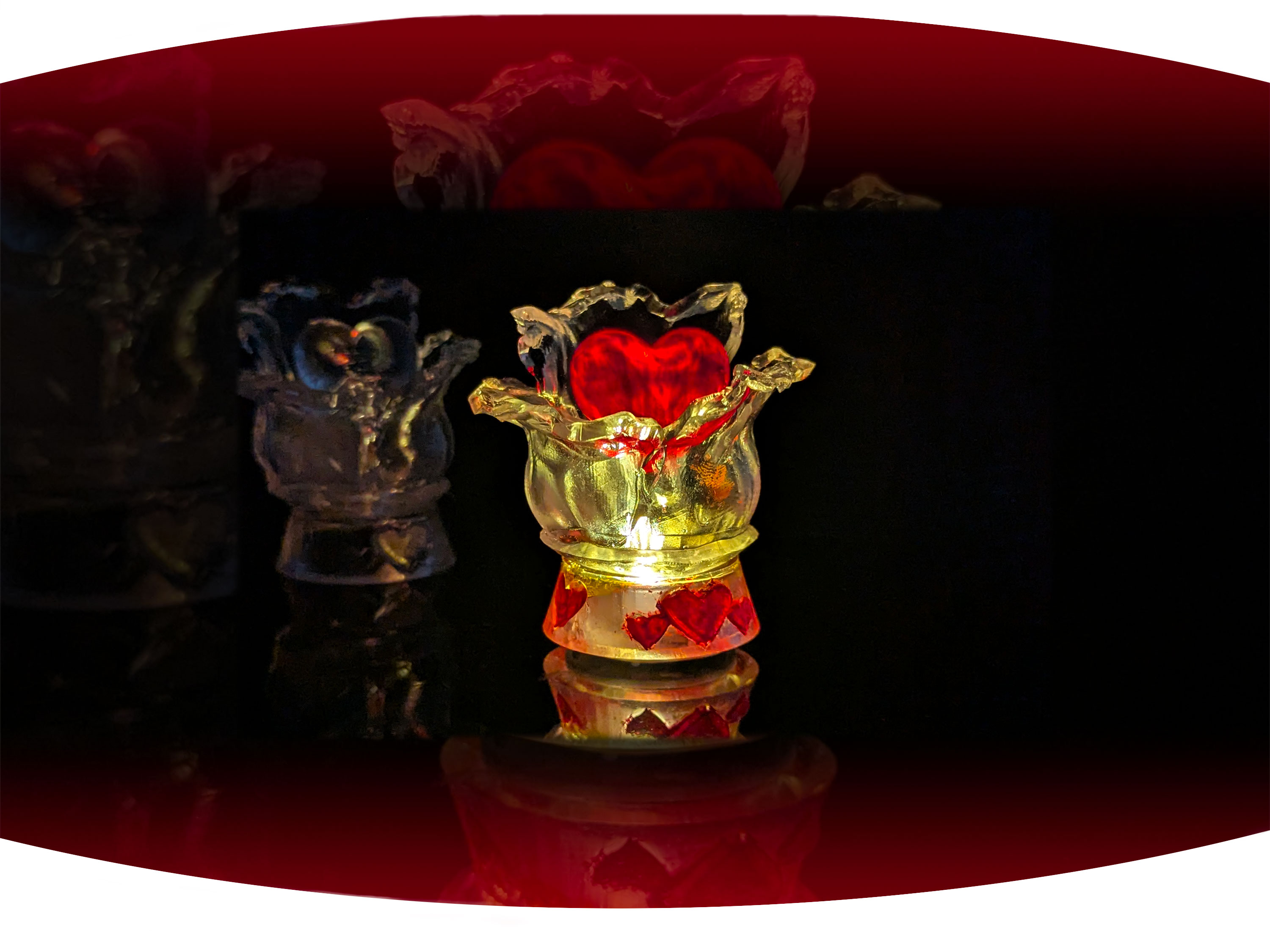 White screen printed  t-shirt with the black text Bywater with red stamp across it that says gentrified